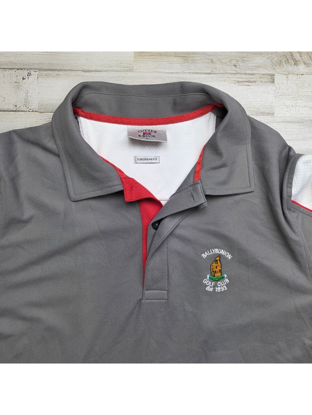 Ballybunion Golf Club Polo Golf Shirt Cutter & Buck XL Euro Fit (LG) Ireland